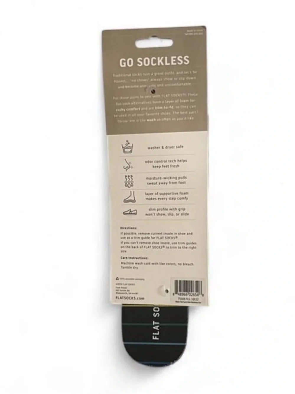Flat socks No-Show Liner Socks - Black with rainbow Stripes